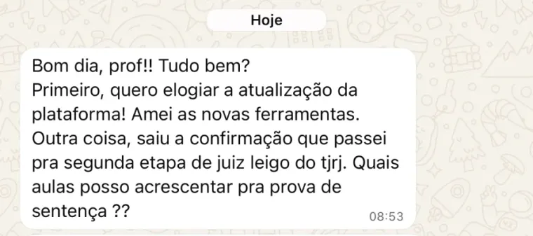 Depoimento de aluno 6